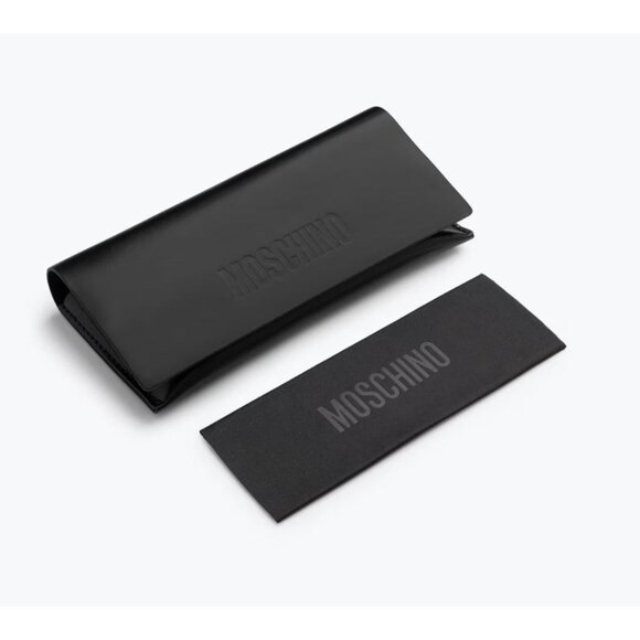 NEW MOSCHINO SUNGLASSES BLACK GOLD UNISEX EYEWEAR MOSCHINO MOS157/S 0807 SQ - Picture 3 of 3